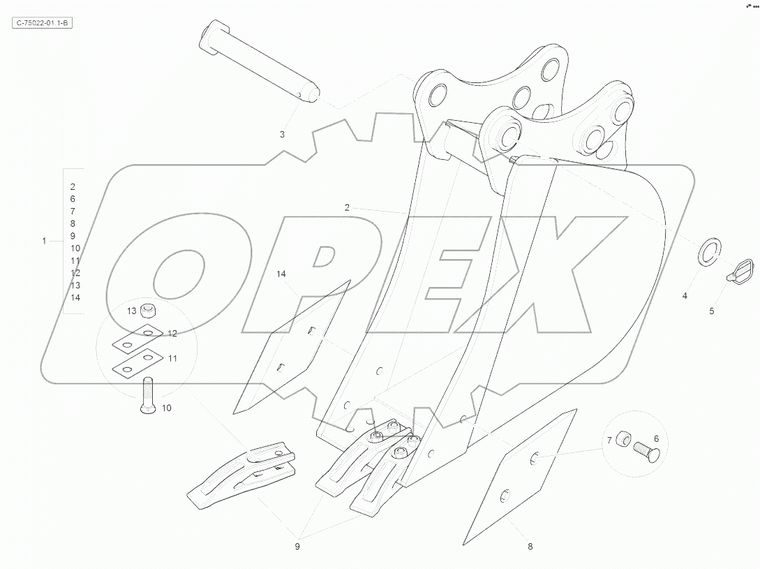 Digger Bucket - Heavy Duty - 300mm