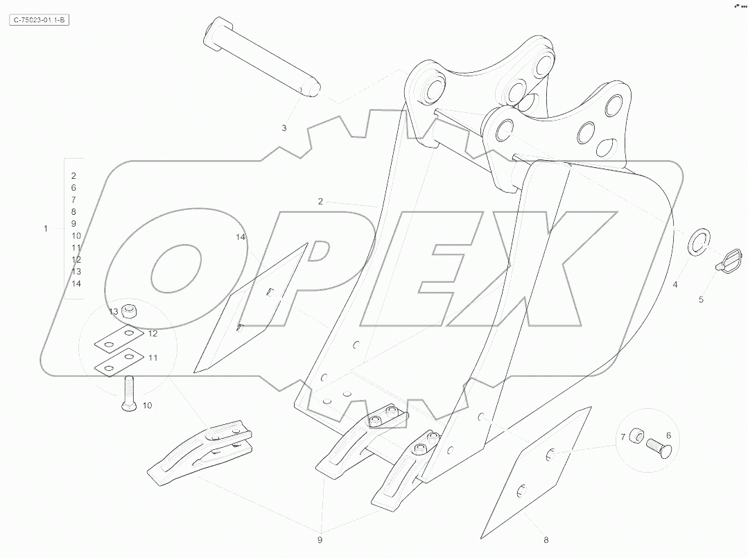 Digger Bucket - Heavy Duty - 450mm