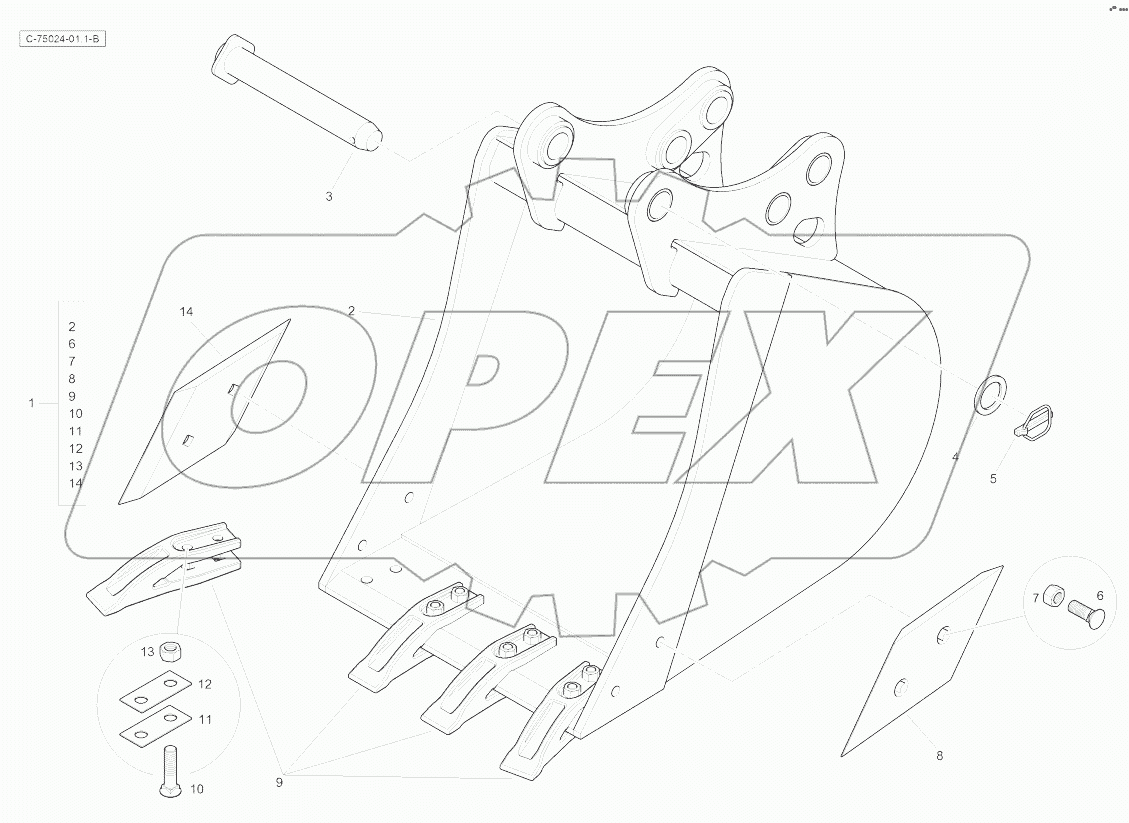 Digger Bucket - Heavy Duty - 600mm