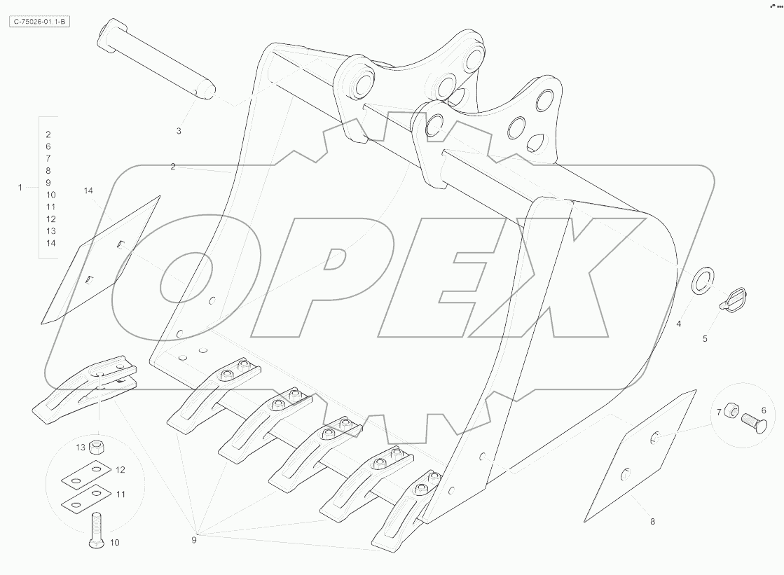 Digger Bucket - Heavy Duty - 900mm