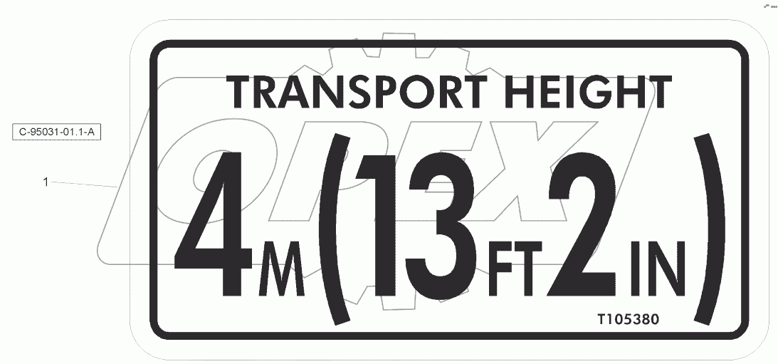Transport Height Decal