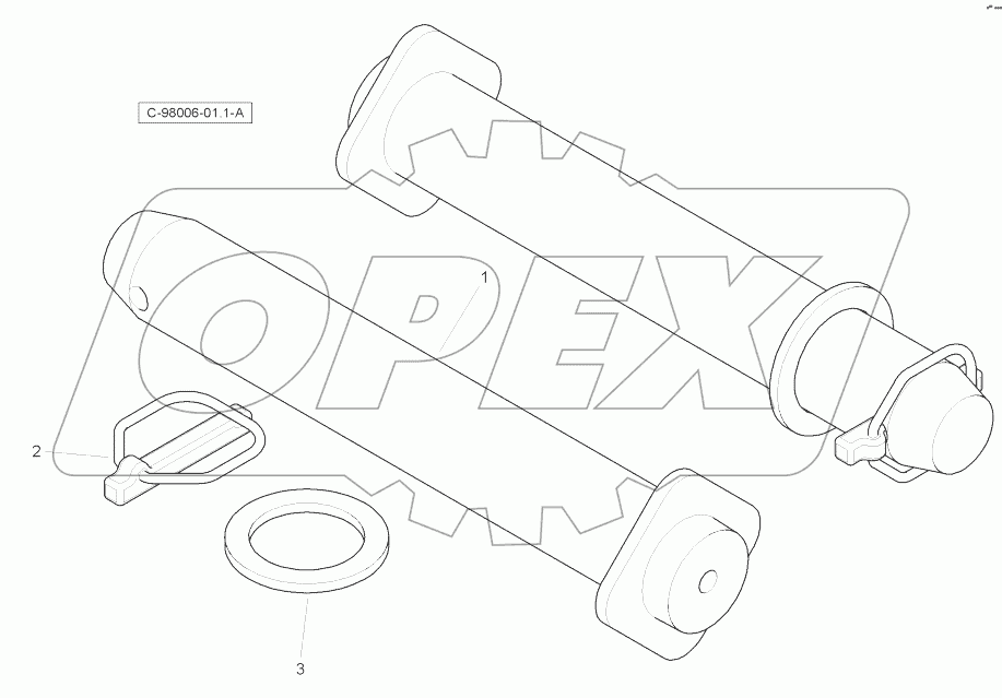 Digger Bucket Pin Kit - Single