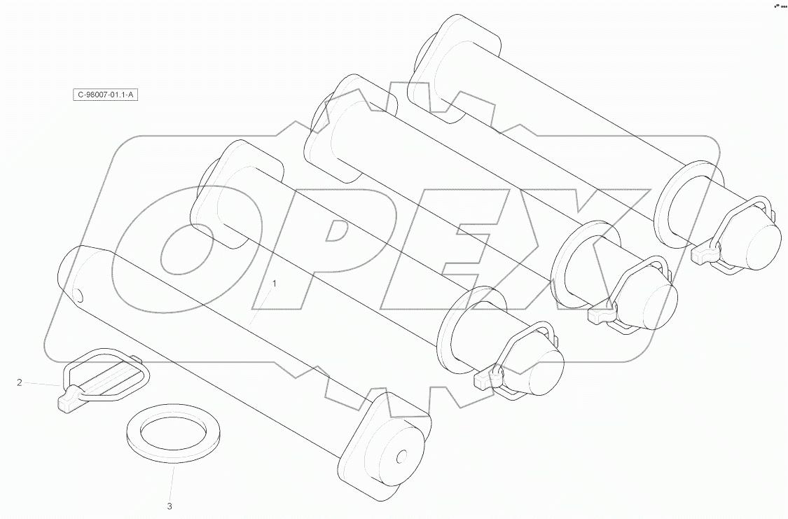 Digger Bucket Pin Kit - Double