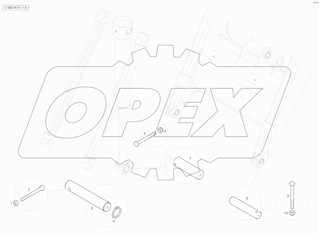 Loader Bucket Pin Kit