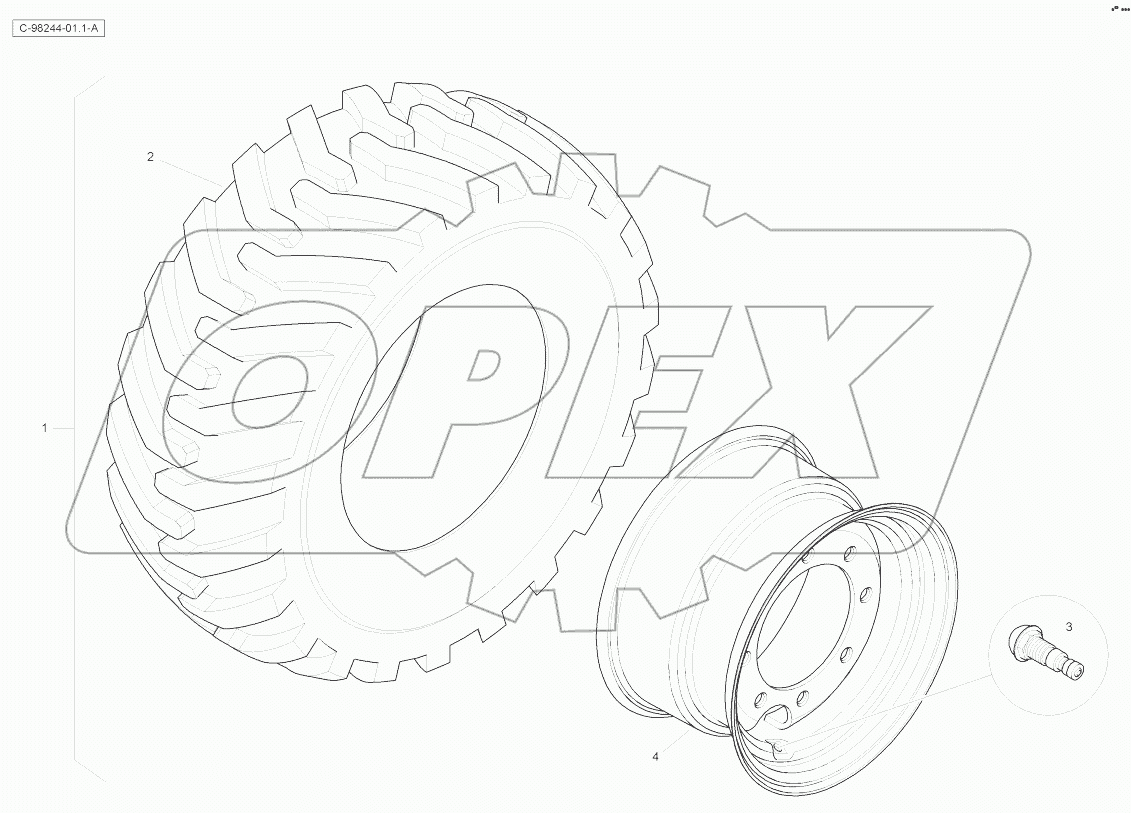 Spare Wheel - Front - White