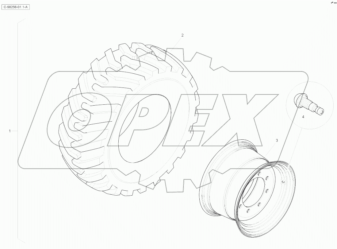 Spare Wheel - Front - White