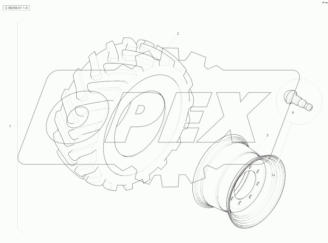 Spare Wheel - Front - White