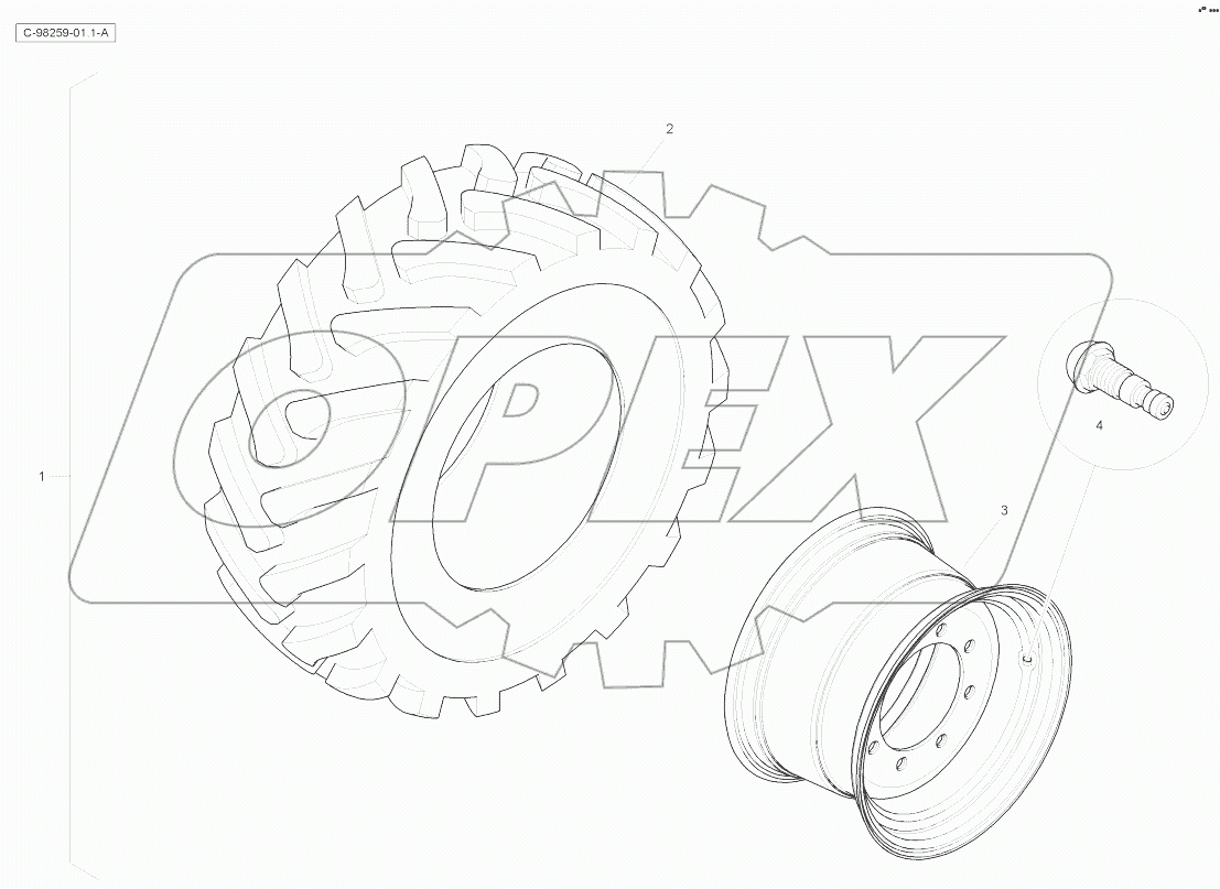 Spare Wheel - Front - Yellow