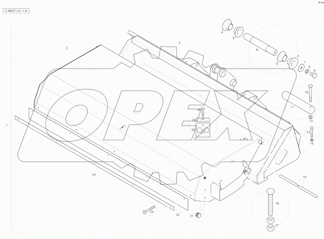 Sweeper Collector - 2500mm - Bucket