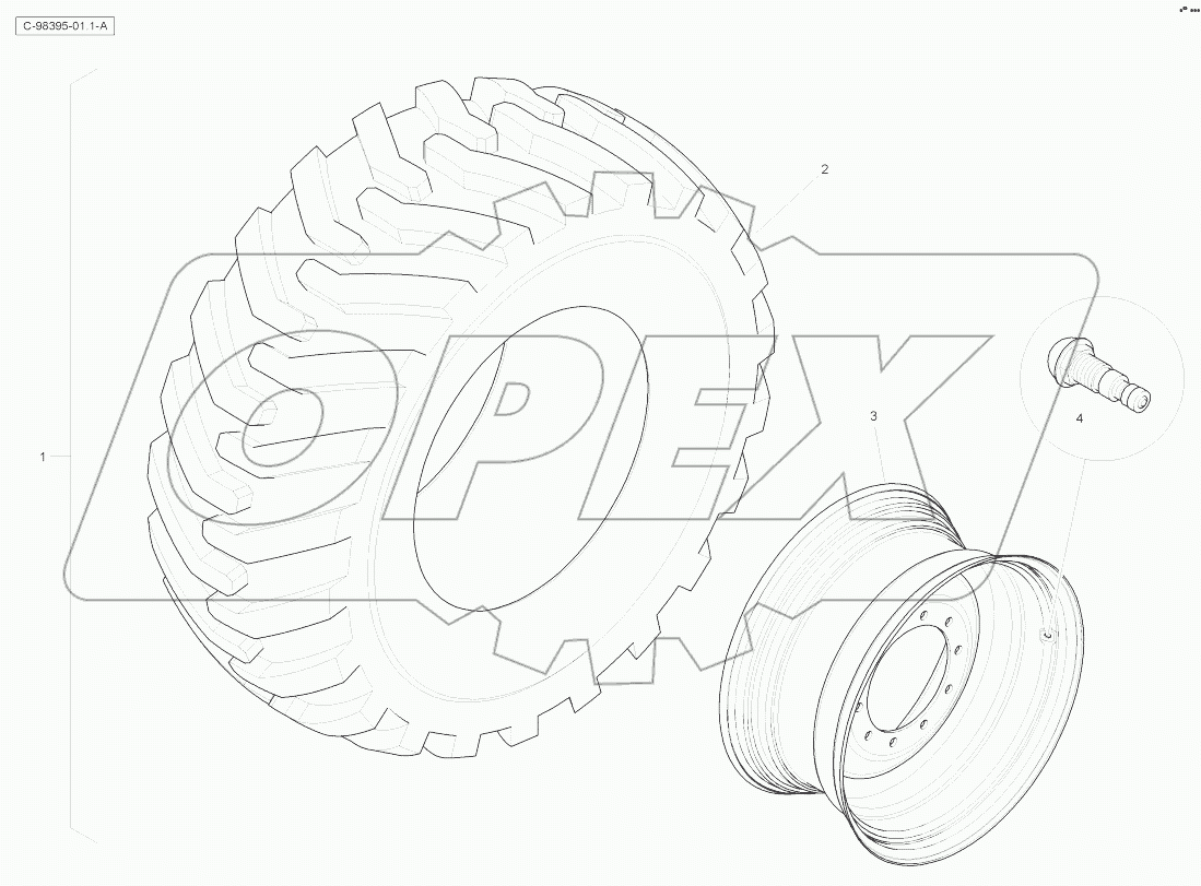 Spare Wheel - Rear - White