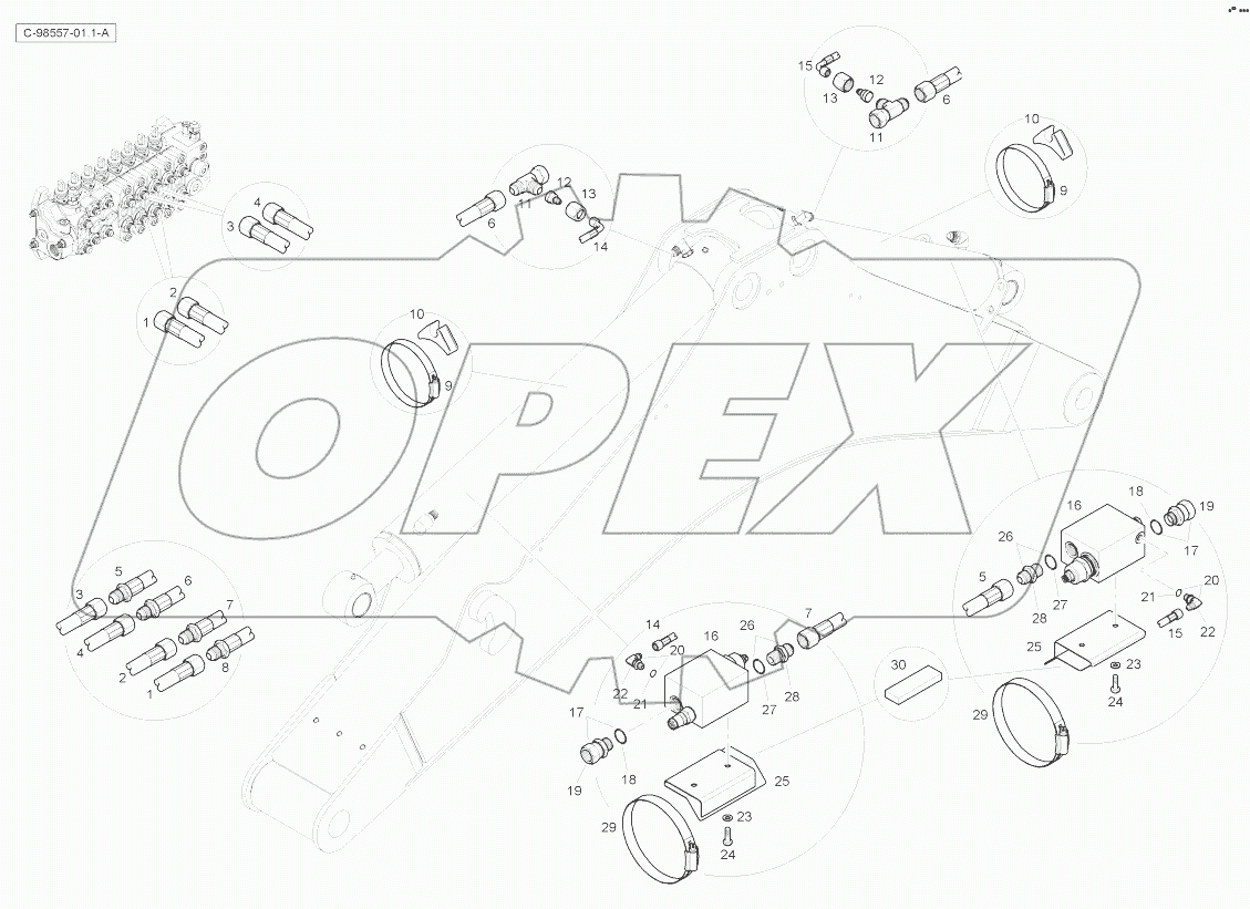 Hose Burst - Digger - Centremount - Mechnical
