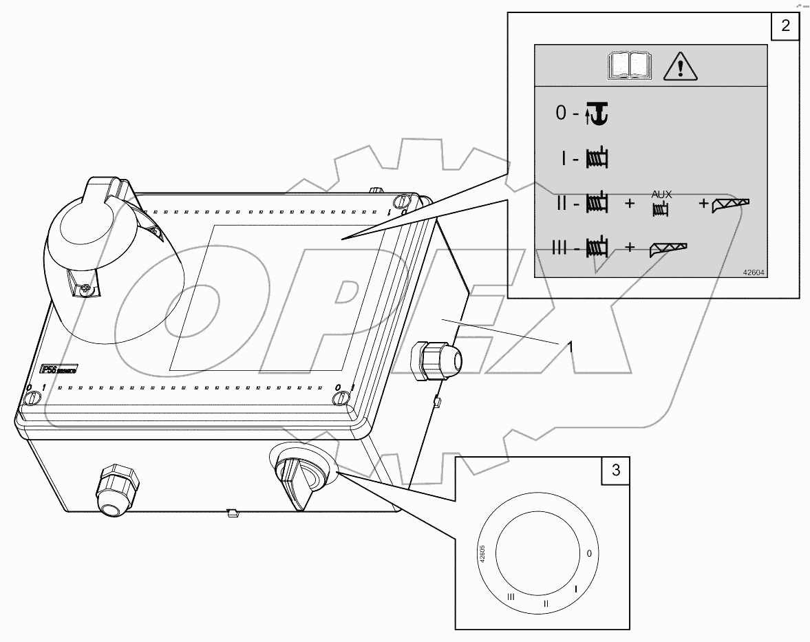  Electric box on boom head