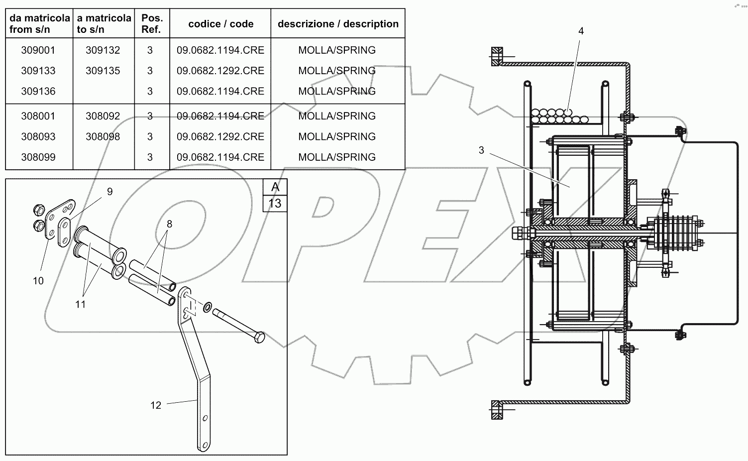  09.0682.1079 Cable reel components
