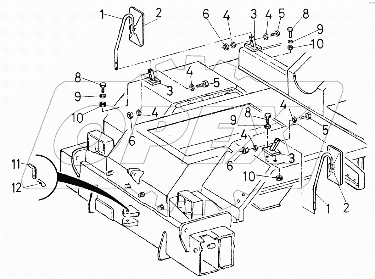  Frame front rear-view mirrors