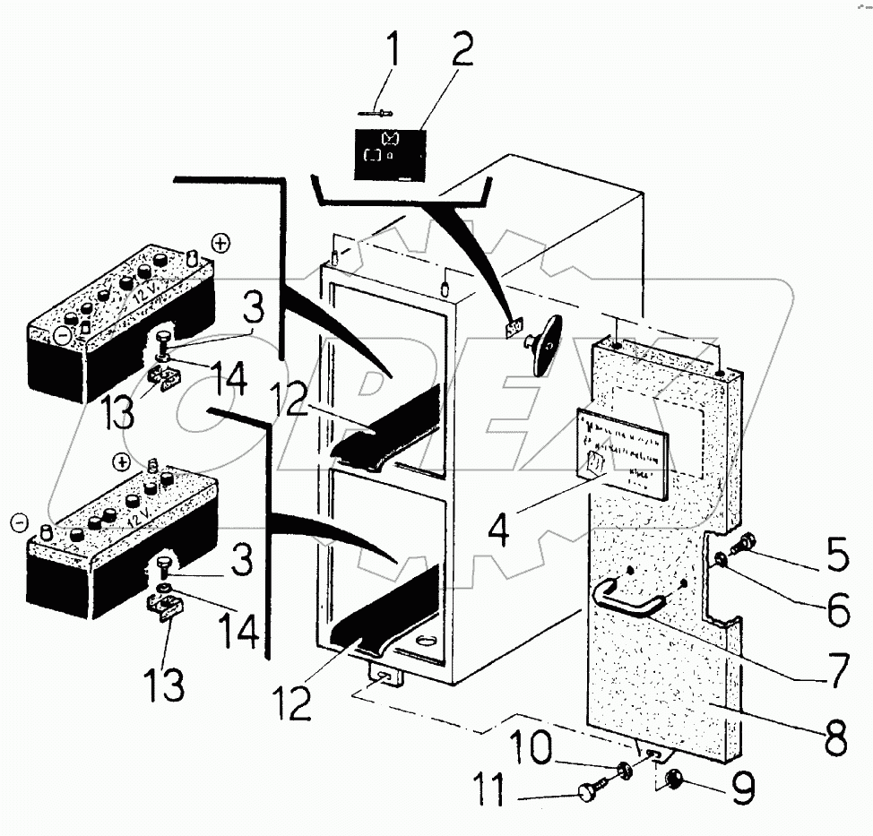  Battery compartment assembly with batteries