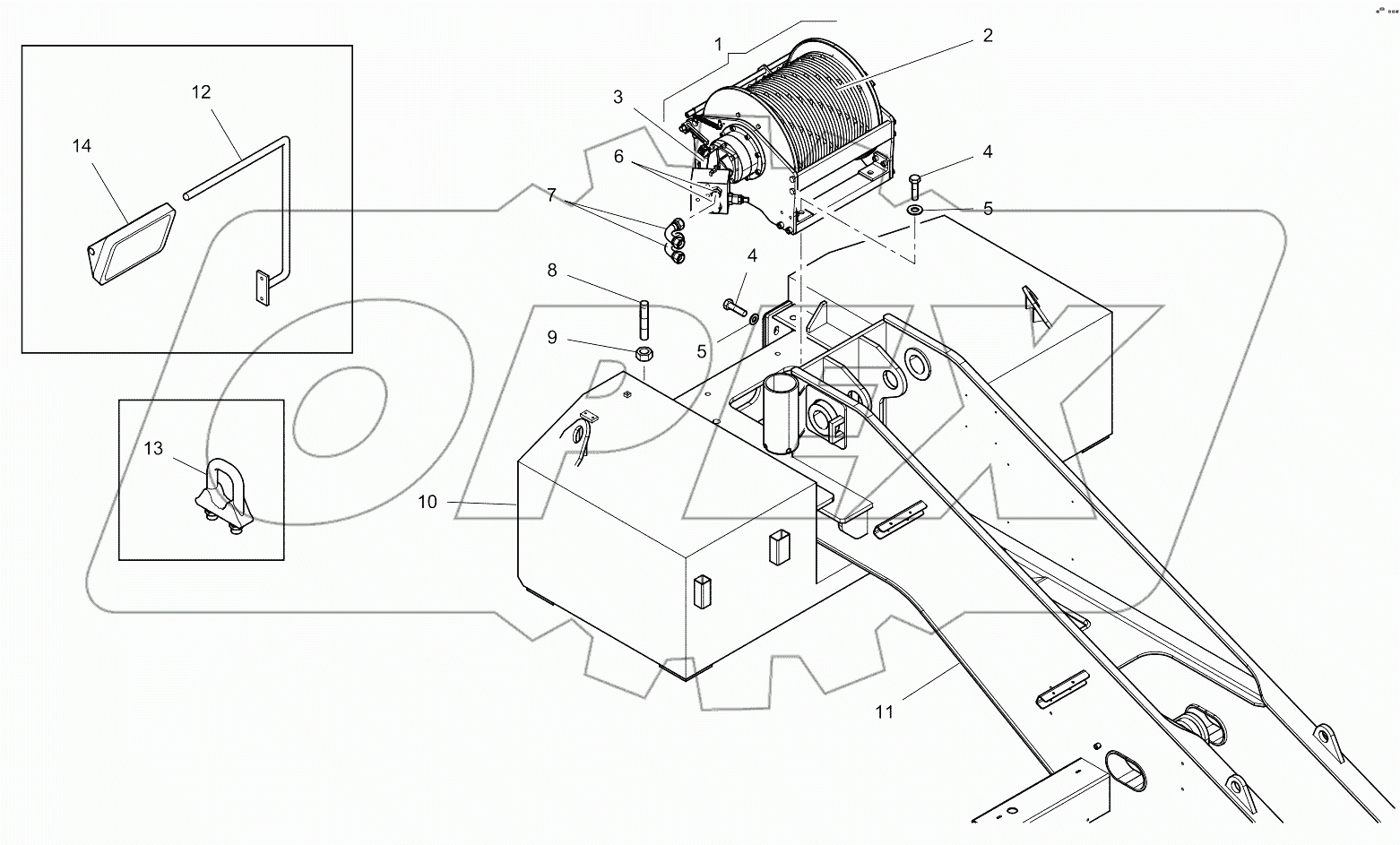  COUNTERWEIGHT AND WINCH ASSEMBLY