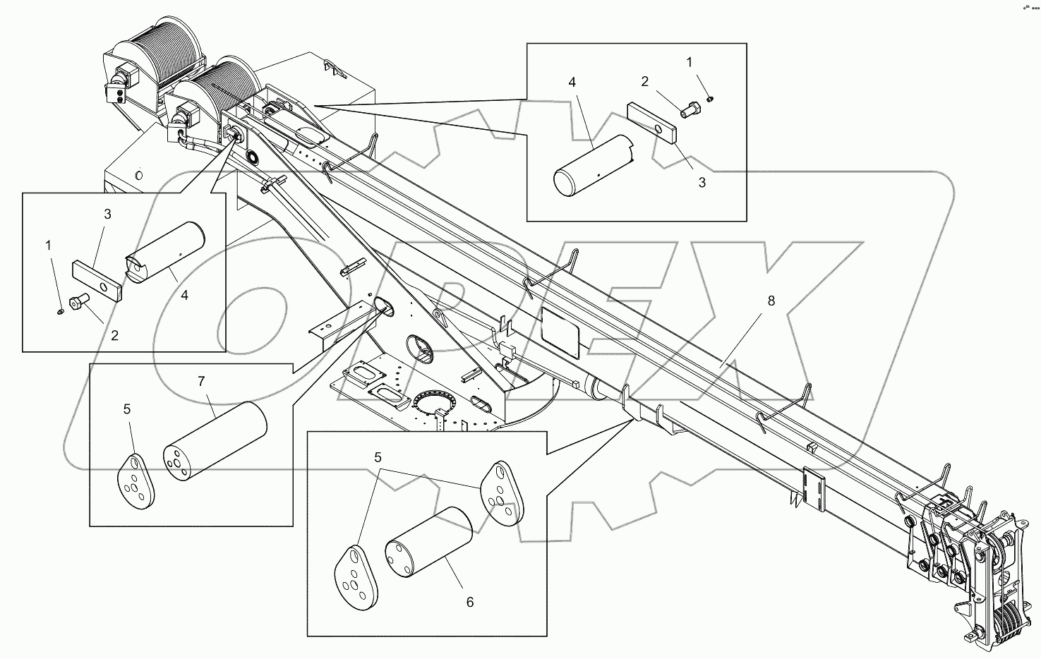  Boom and lifting cylinder assembly