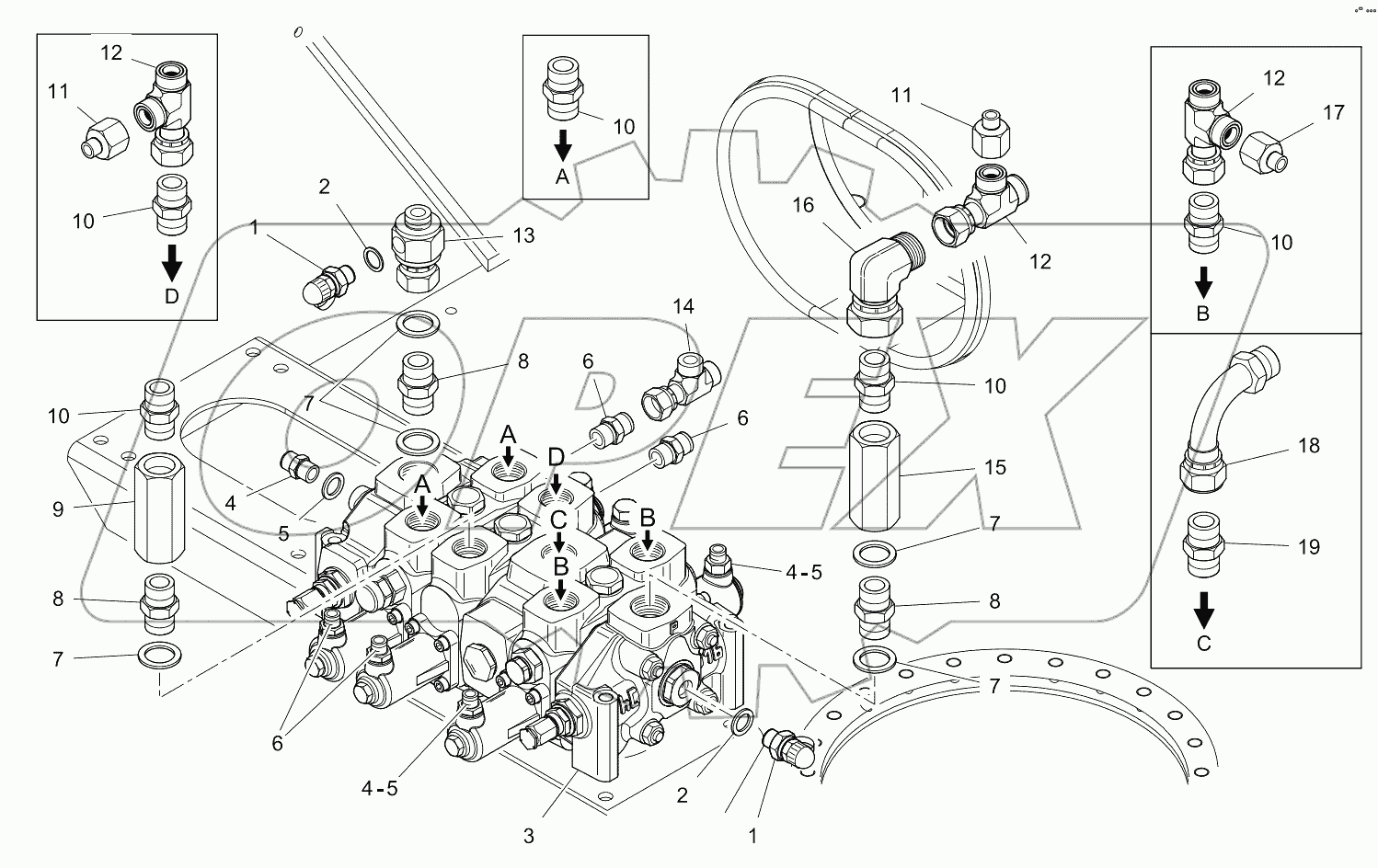  LIFTING, EXTENDING AND SLEWING DISTRIBUTOR