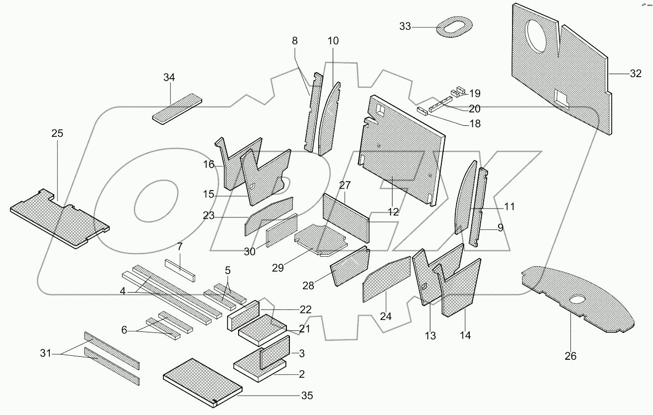  Cover Set - Uppercarriage