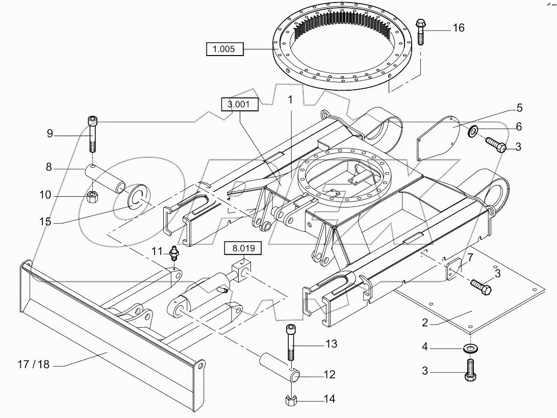  Undercarriage, Dozer Blade