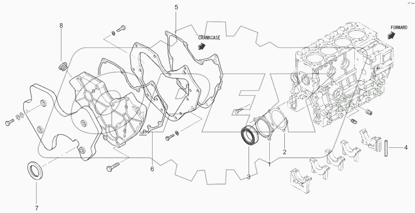  Engine-Crankcase, Timing Gear Case