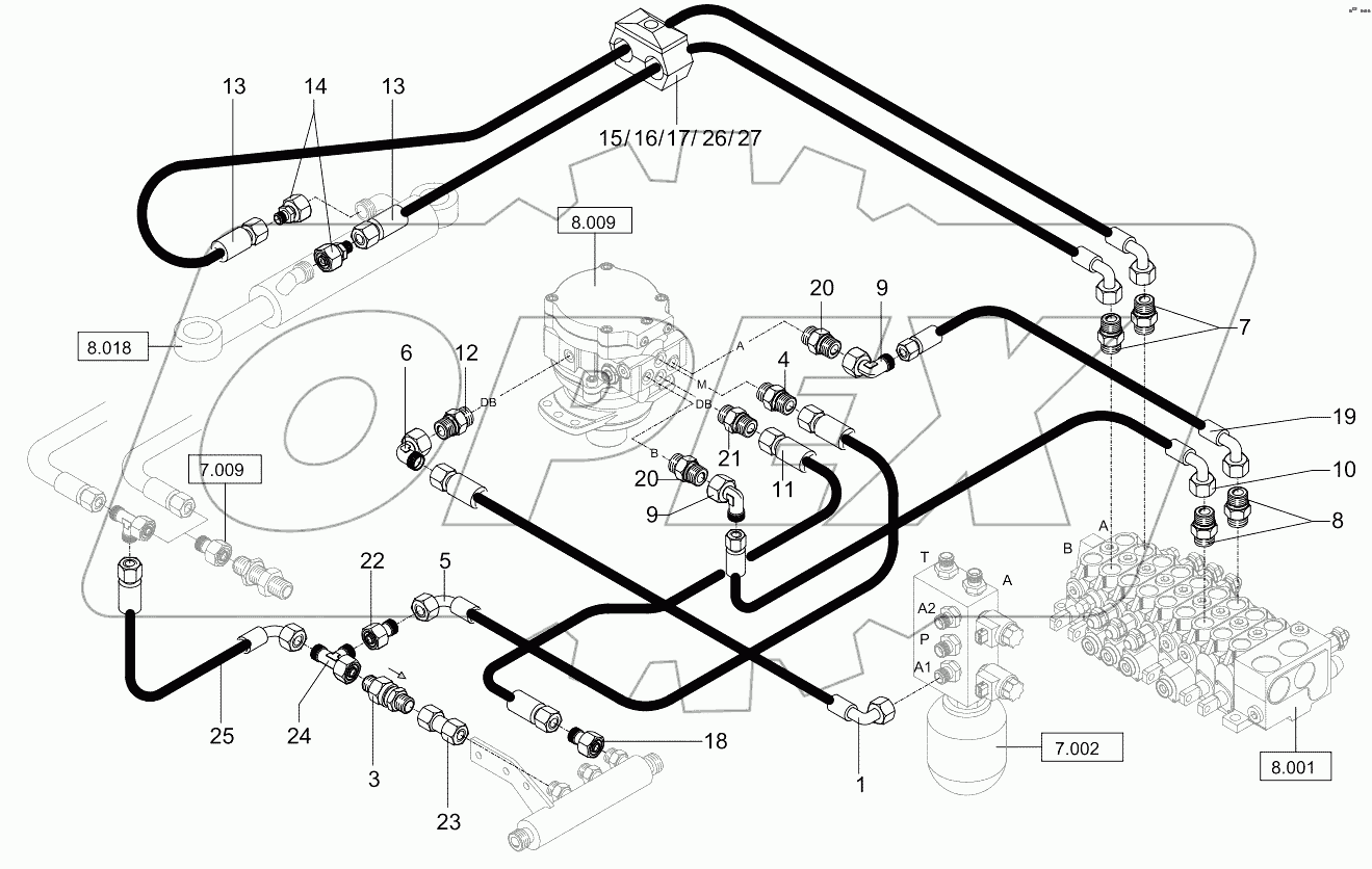  Hydraulic Installation - Slewing, Articulation