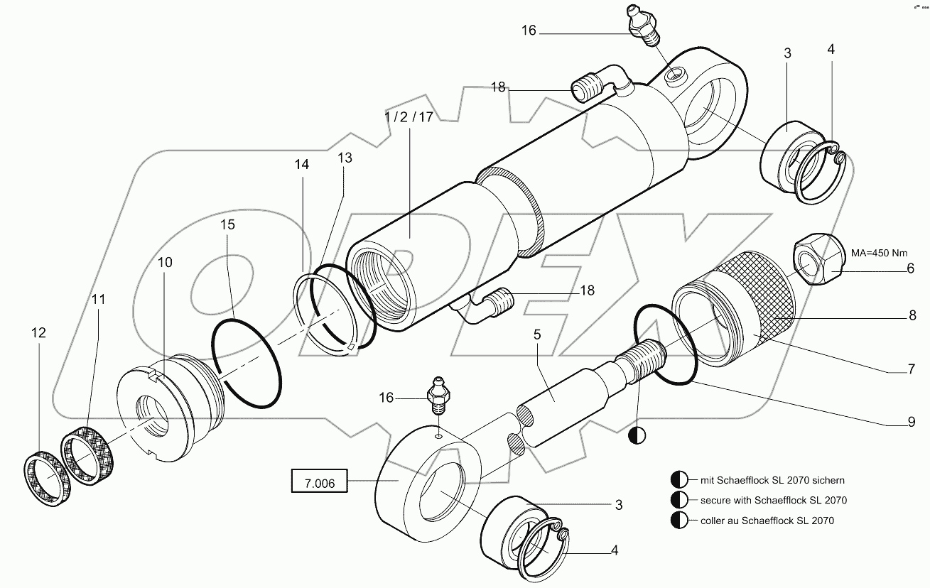  Hydraulic Cylinder – Bucket Z 70/35