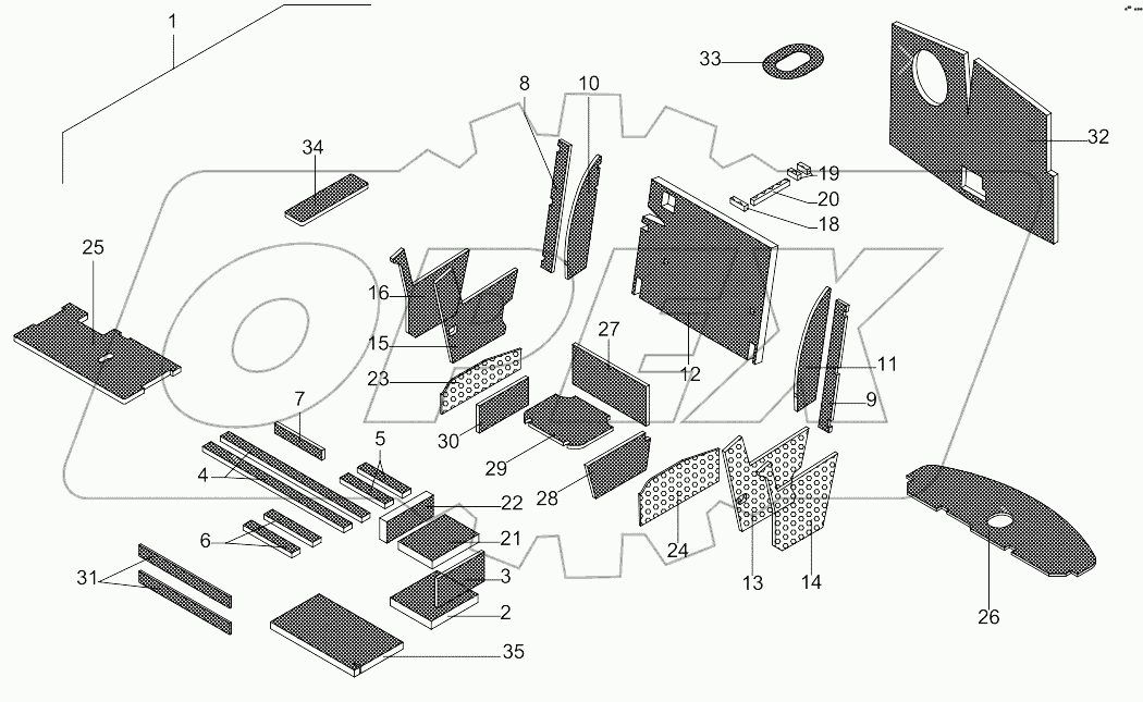  Cover Set - Uppercarriage