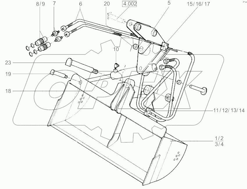  Slew Bucket - Direct Mounted 1000, 1200 Mm