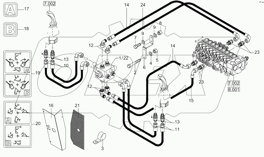  Hydraulic Installation - Changeover Iso / Sae