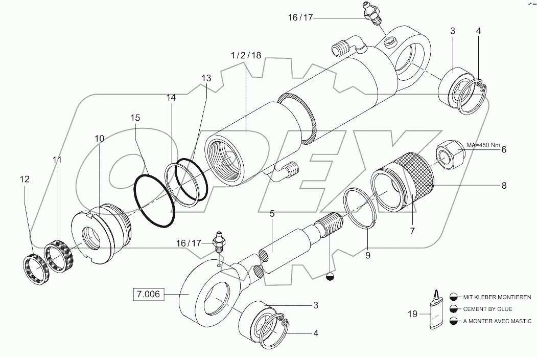  Hydraulic Cylinder - Bucket Z 70/35 >Tc00350691