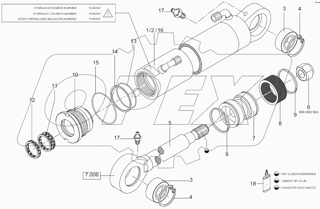  Hydraulic Cylinder- Stick Z 70/45
