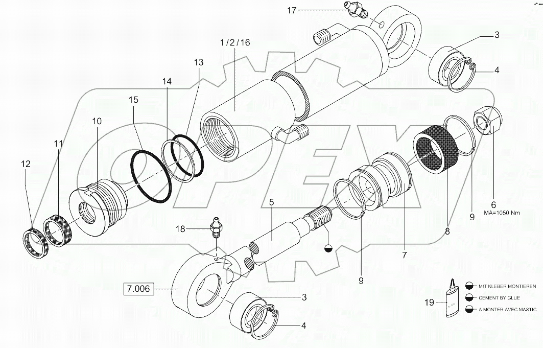  Hydraulic Cylinder - Boom Z 90/45