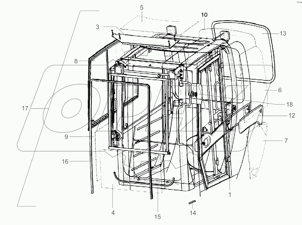  Operator's Cab - Glass