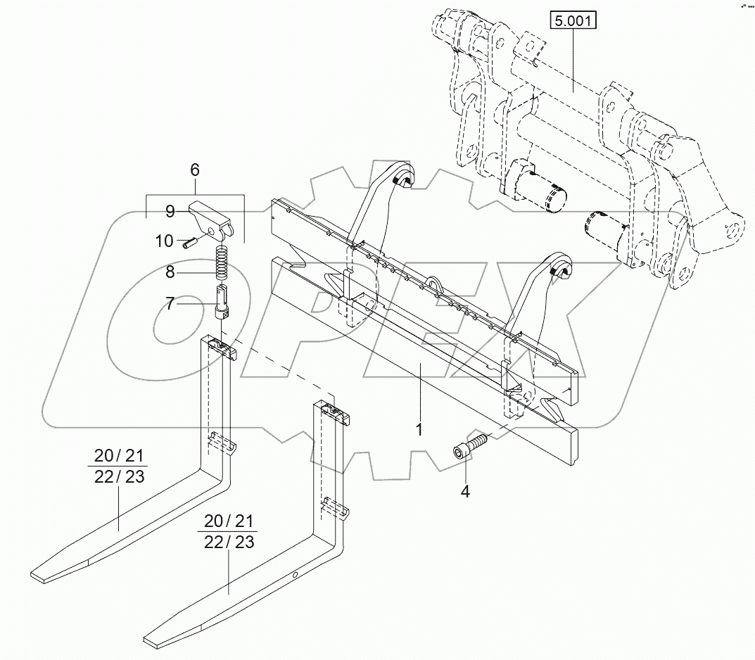  STACKER EQUIPMENT - QUICKLY RELEASABLE