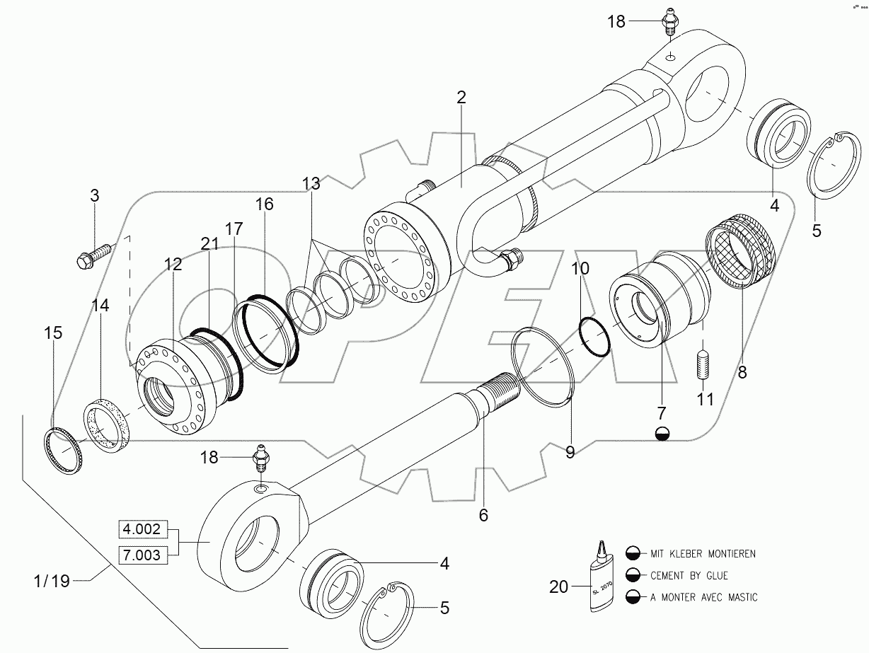  HYDRAULIC CYLINDER - DUMPING Z140/75