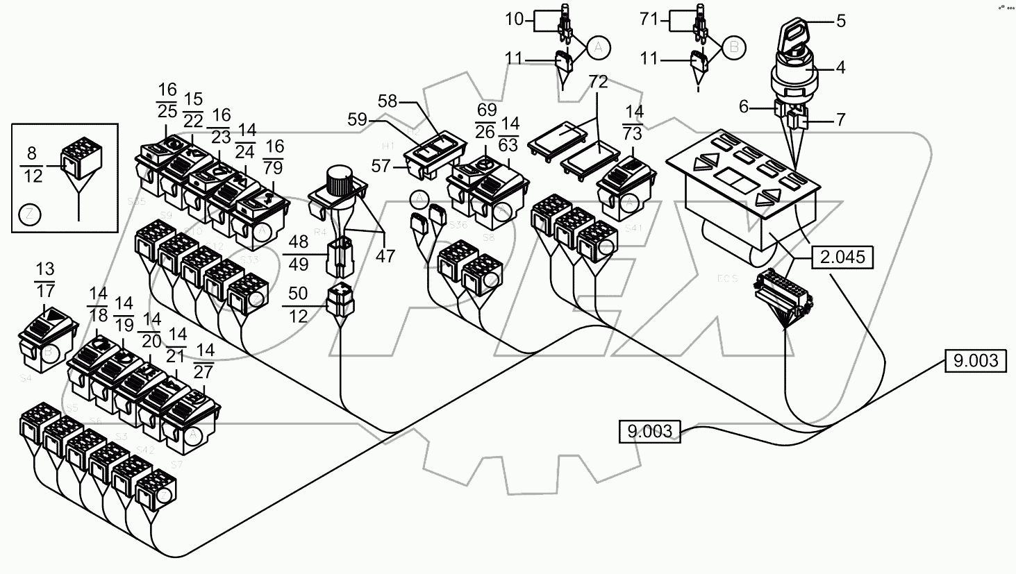  Electric Installation - Console - Switch