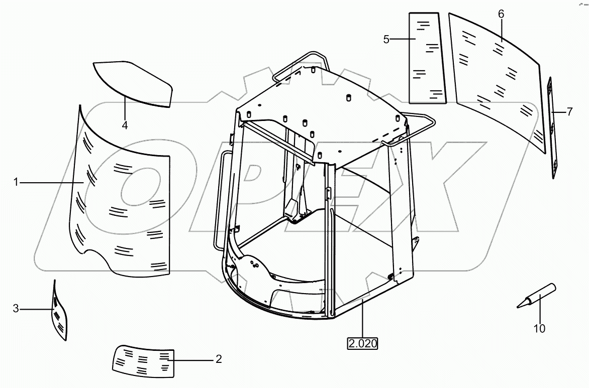  Operator`s Cab - Glazing