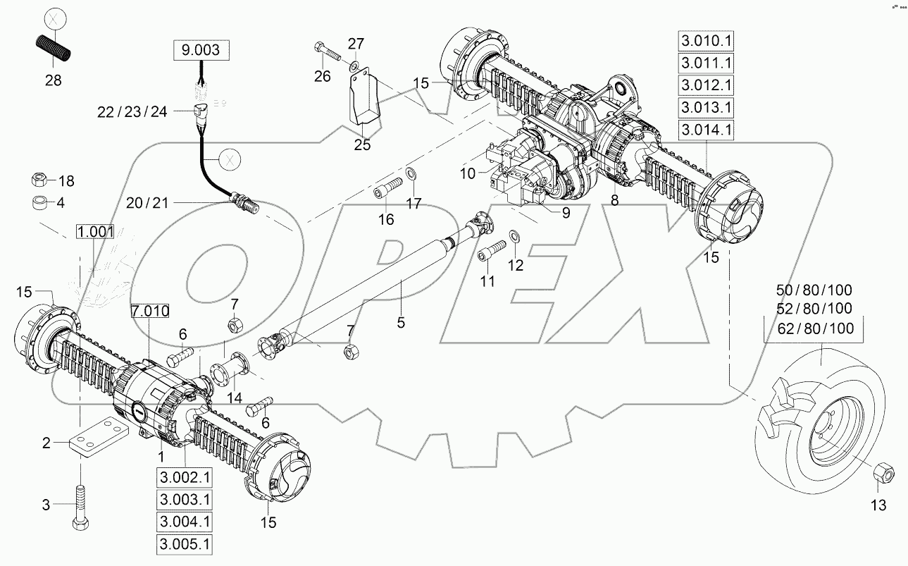  Axle, Tires Tl03100115-0119 -0118