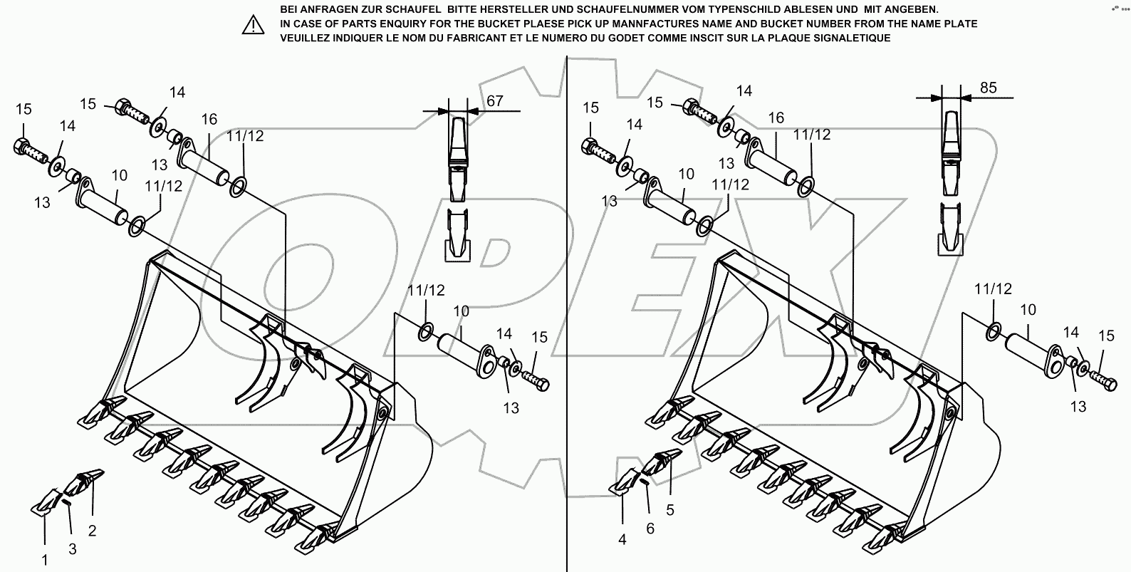  Bucket With Quick Attach