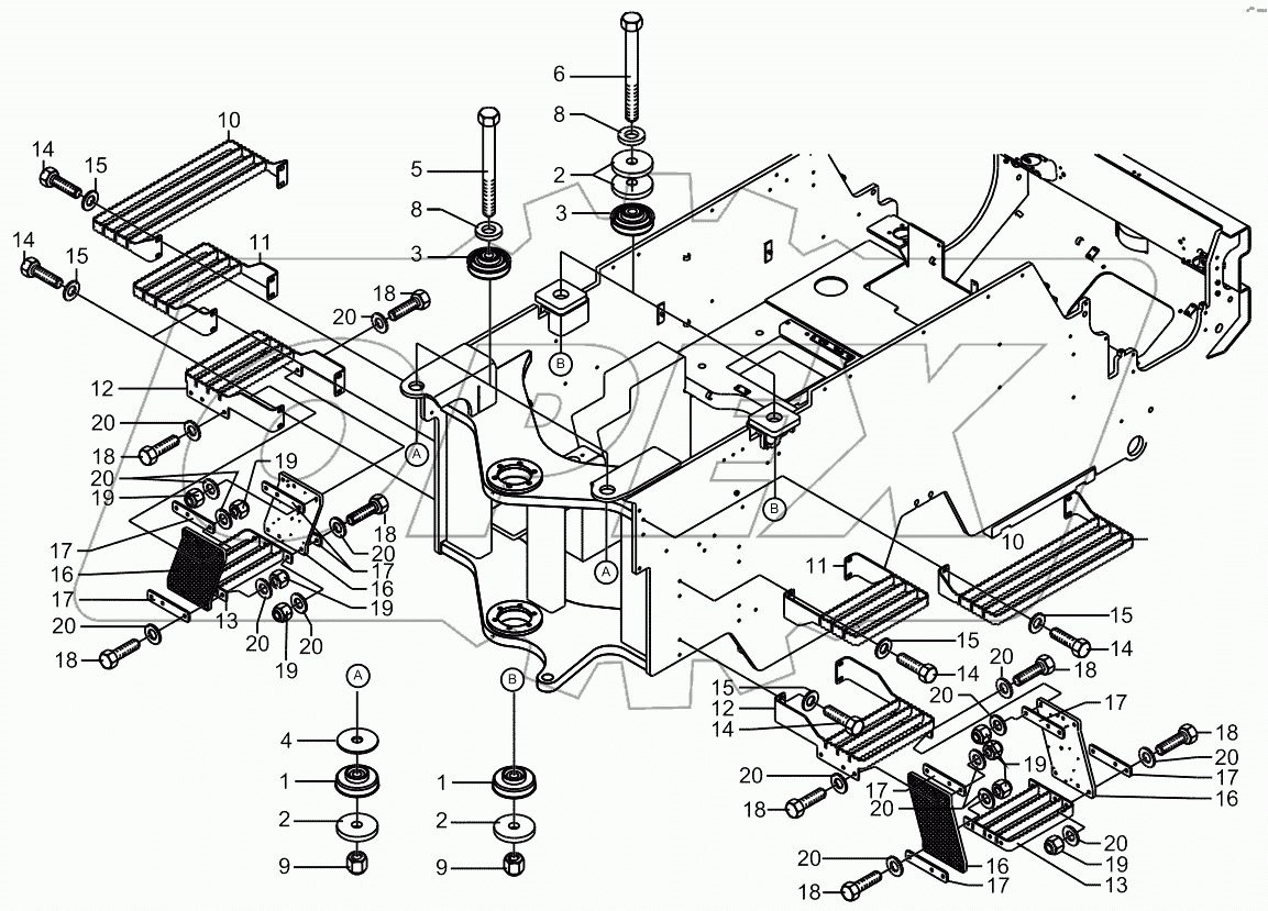  Access Stairs, Base Frame Bearing
