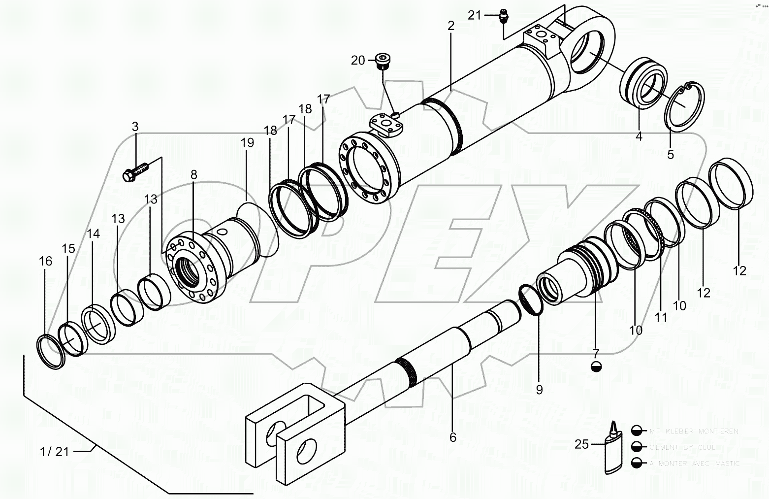  Hydraulic Cylinder - Lifting Frame >Tl3100