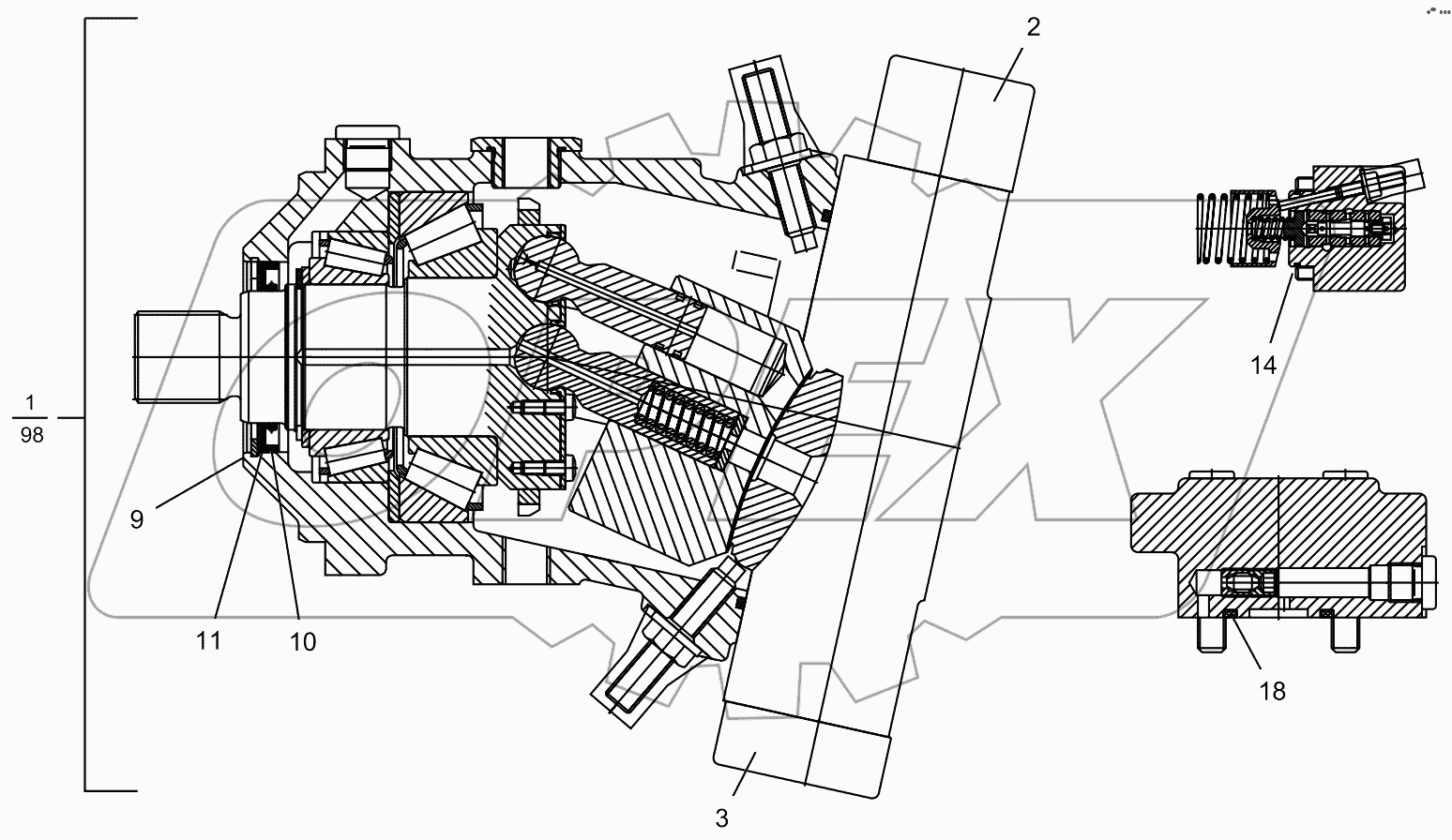  Variable Motor A6vm160dax/63w