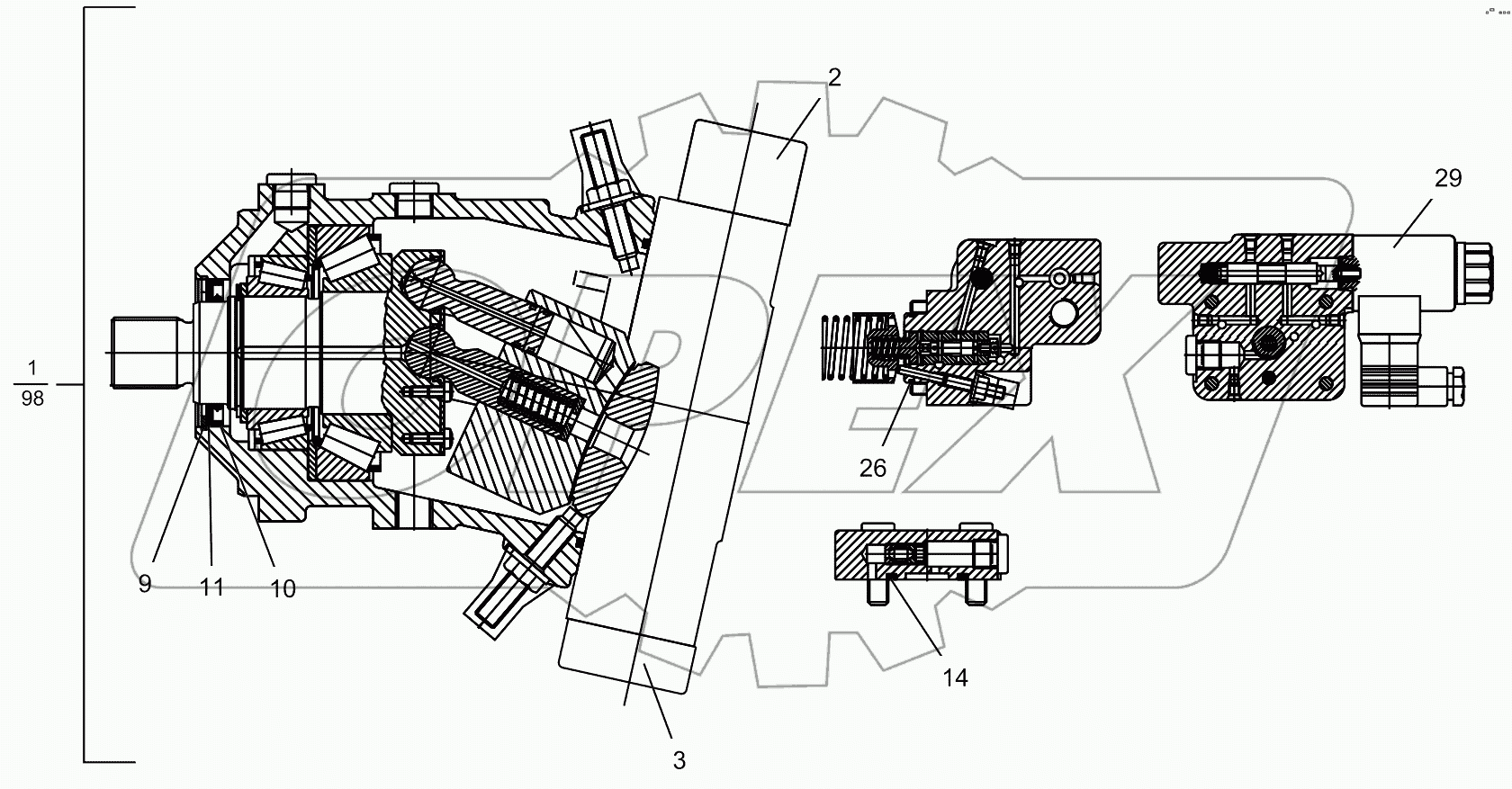 Variable Motor A6vm107da3/63w