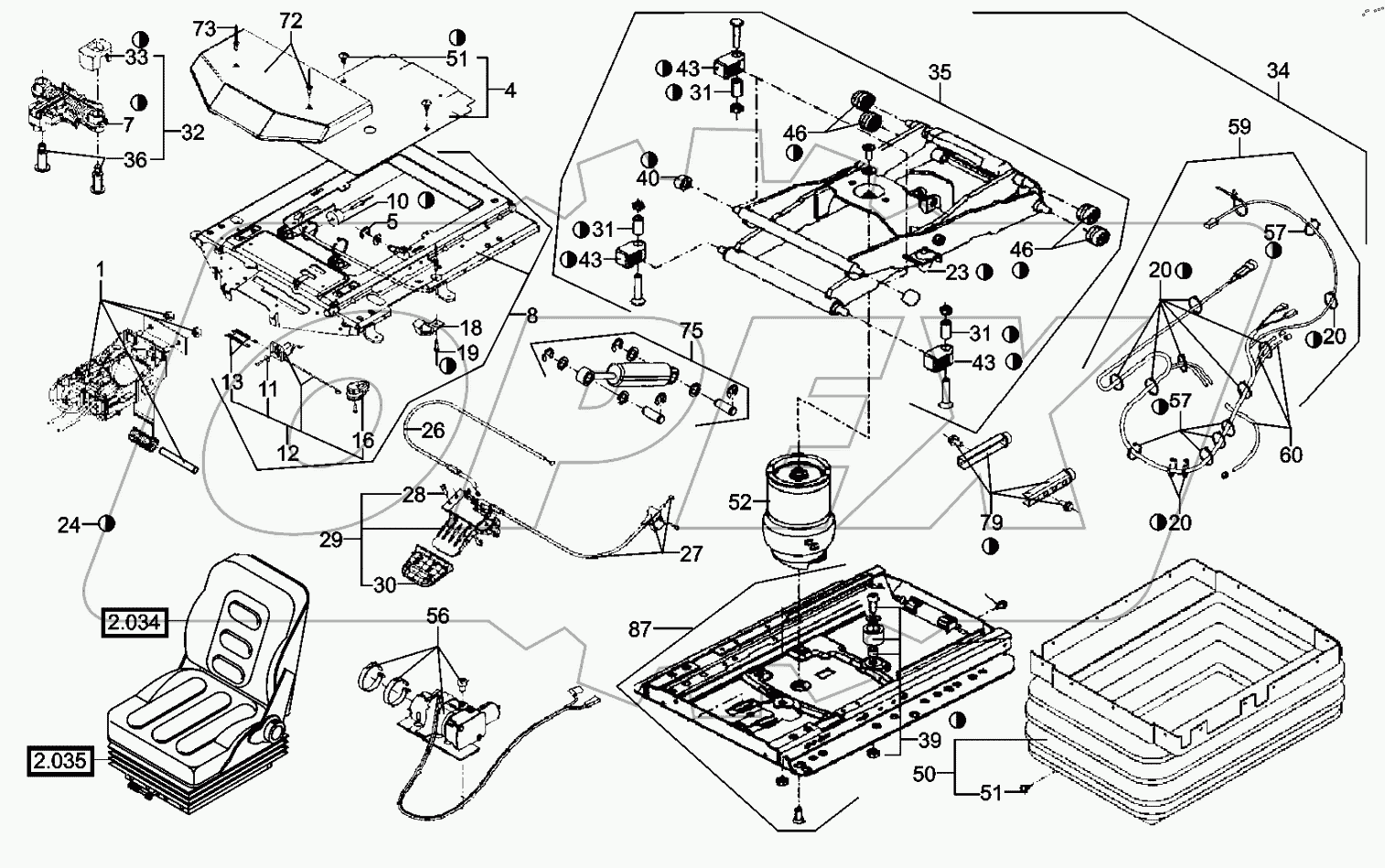 OPERATORS SEAT - SUSPENSION – MSG 95