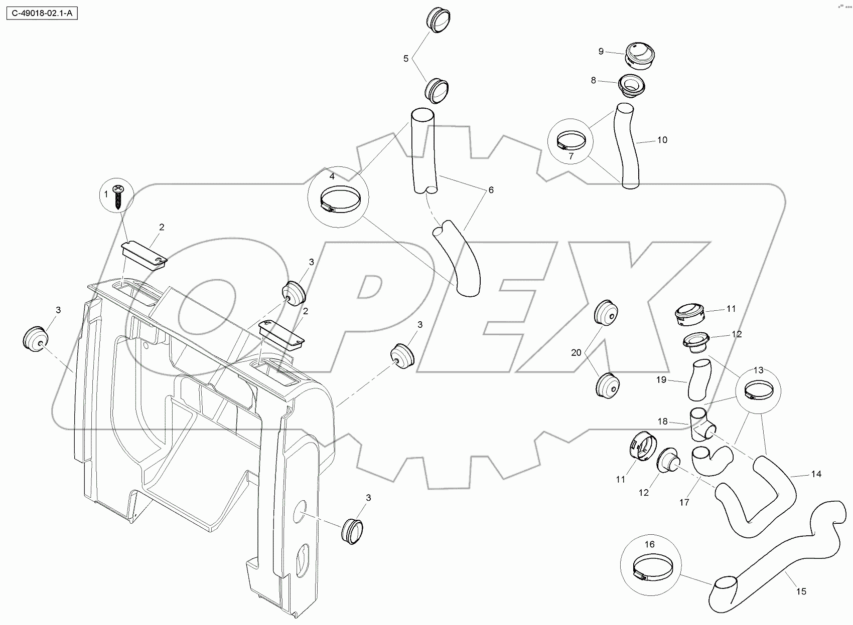  4067 49017 Heater - Air Ducts