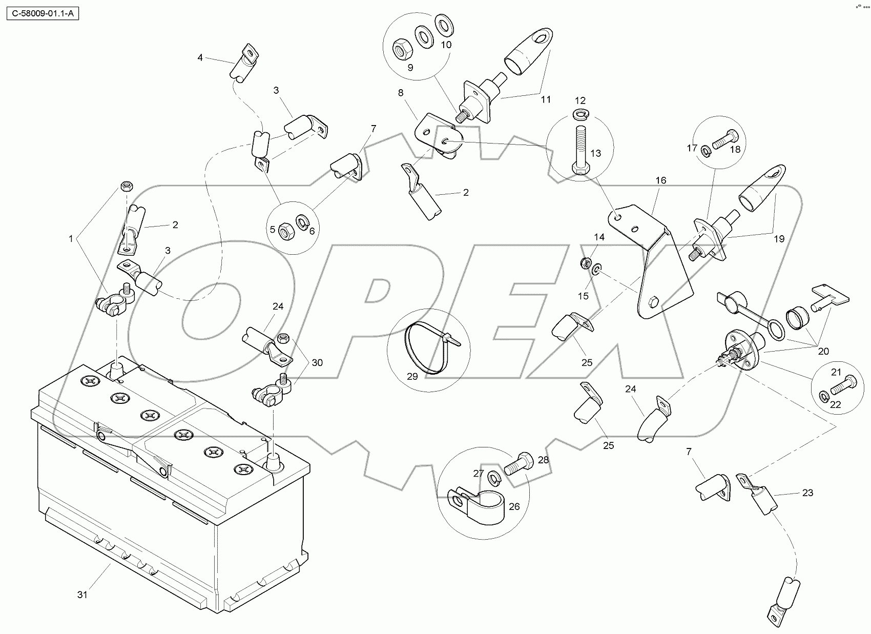  4067 58009 Battery - Single