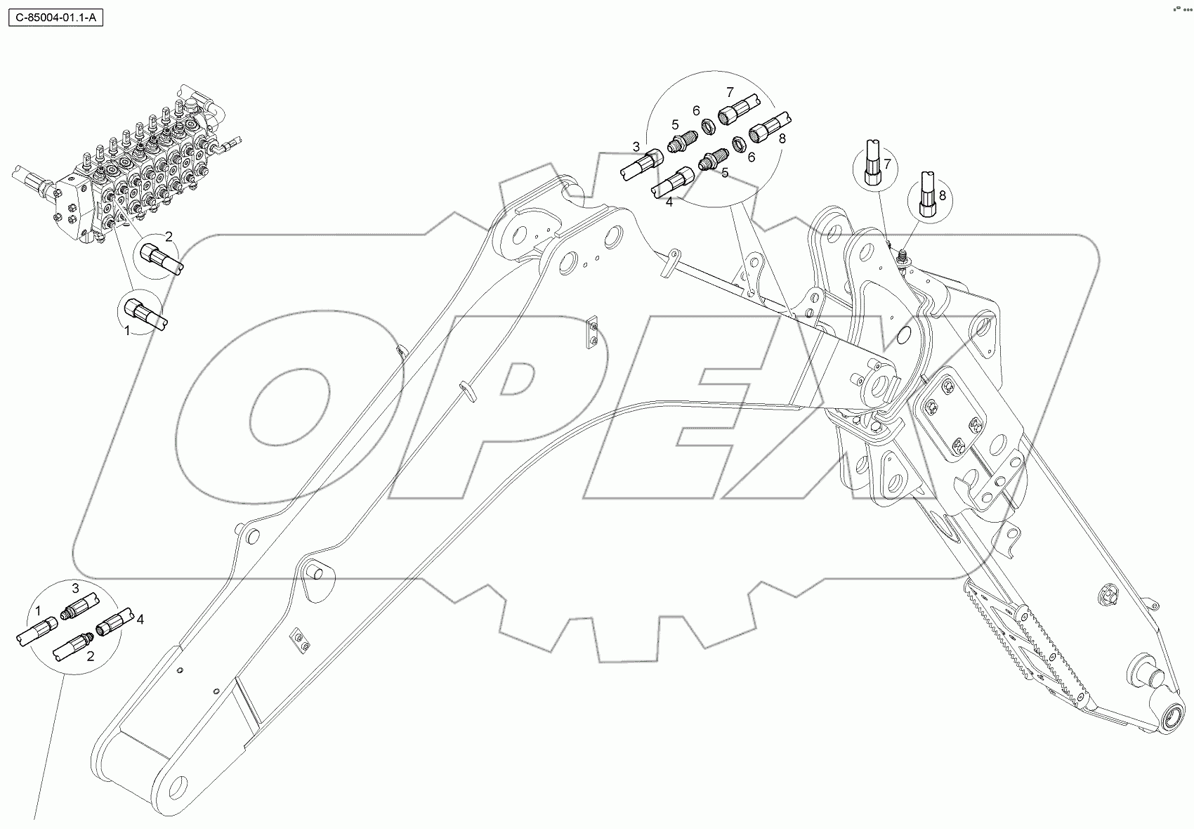  4067 85004 Extender Hydraulics - Centremount