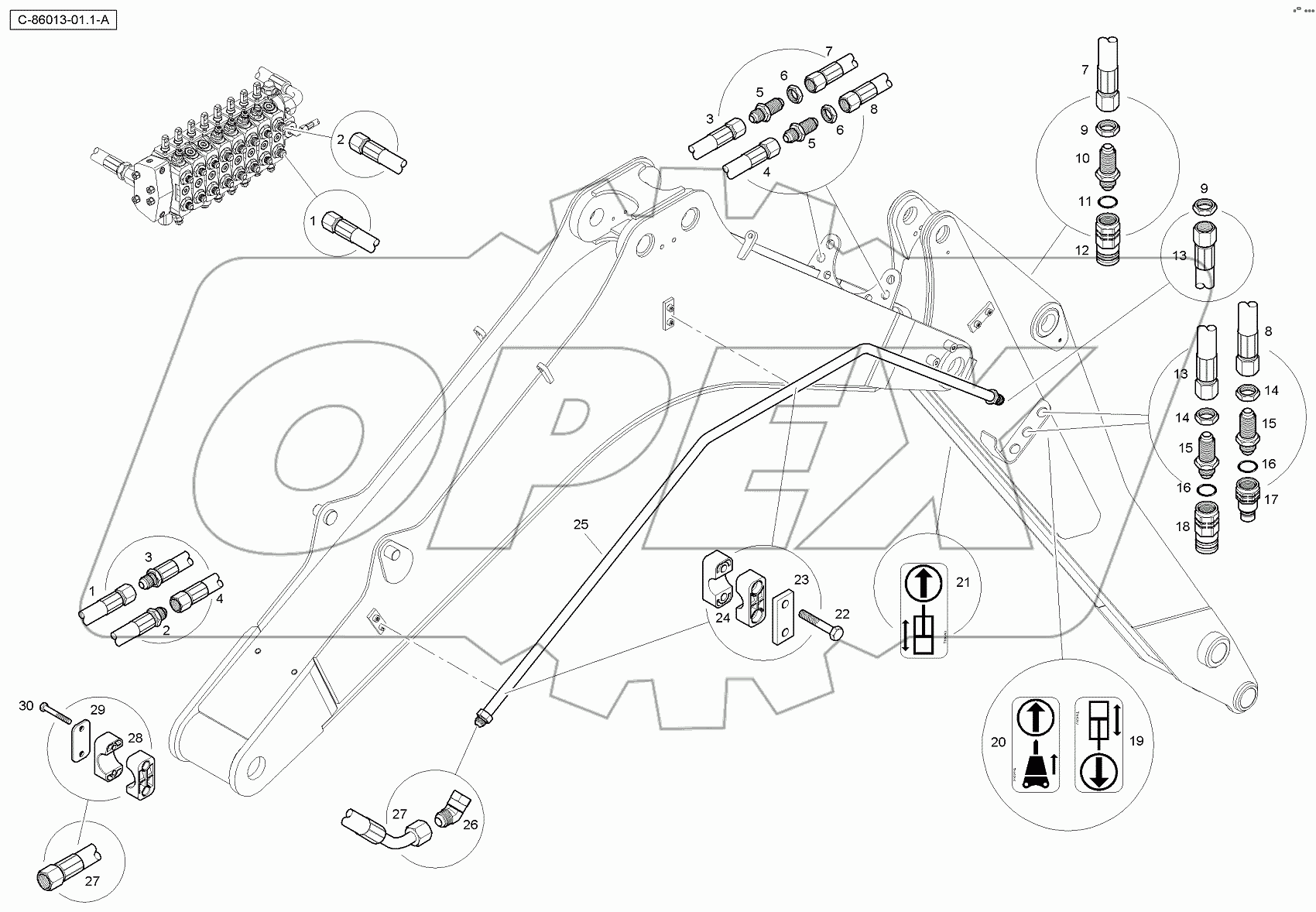  4067 86005 Auxiliary Hoses
