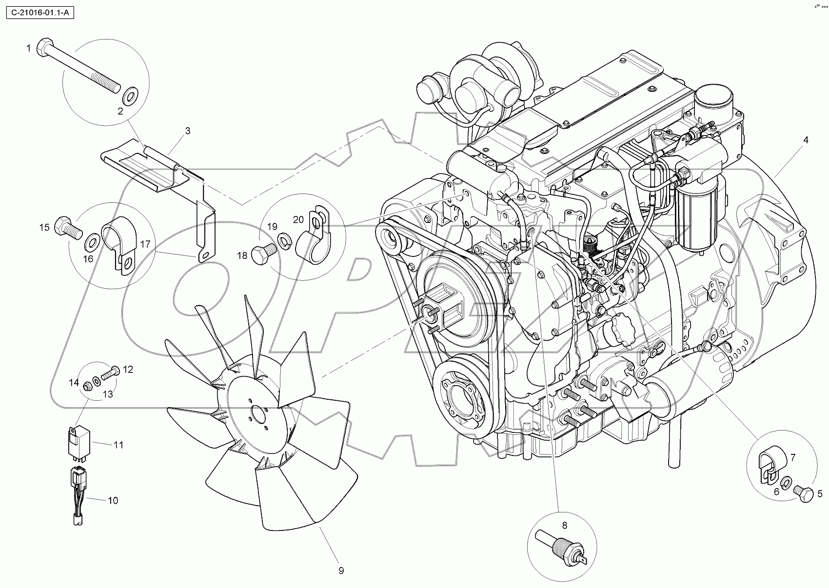  4067 21016 Engine - 90hp Turbo Aftercooled
